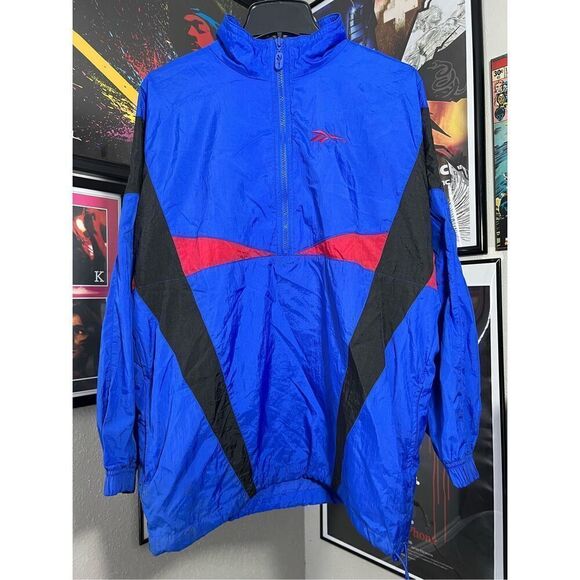 Vintage 90s Reebok Retro Windbreaker Jacket - Picture 1 of 6